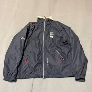 Vintage Musto GBR Challenge Sailing Jacket Mens Large Navy Blue Full Zip